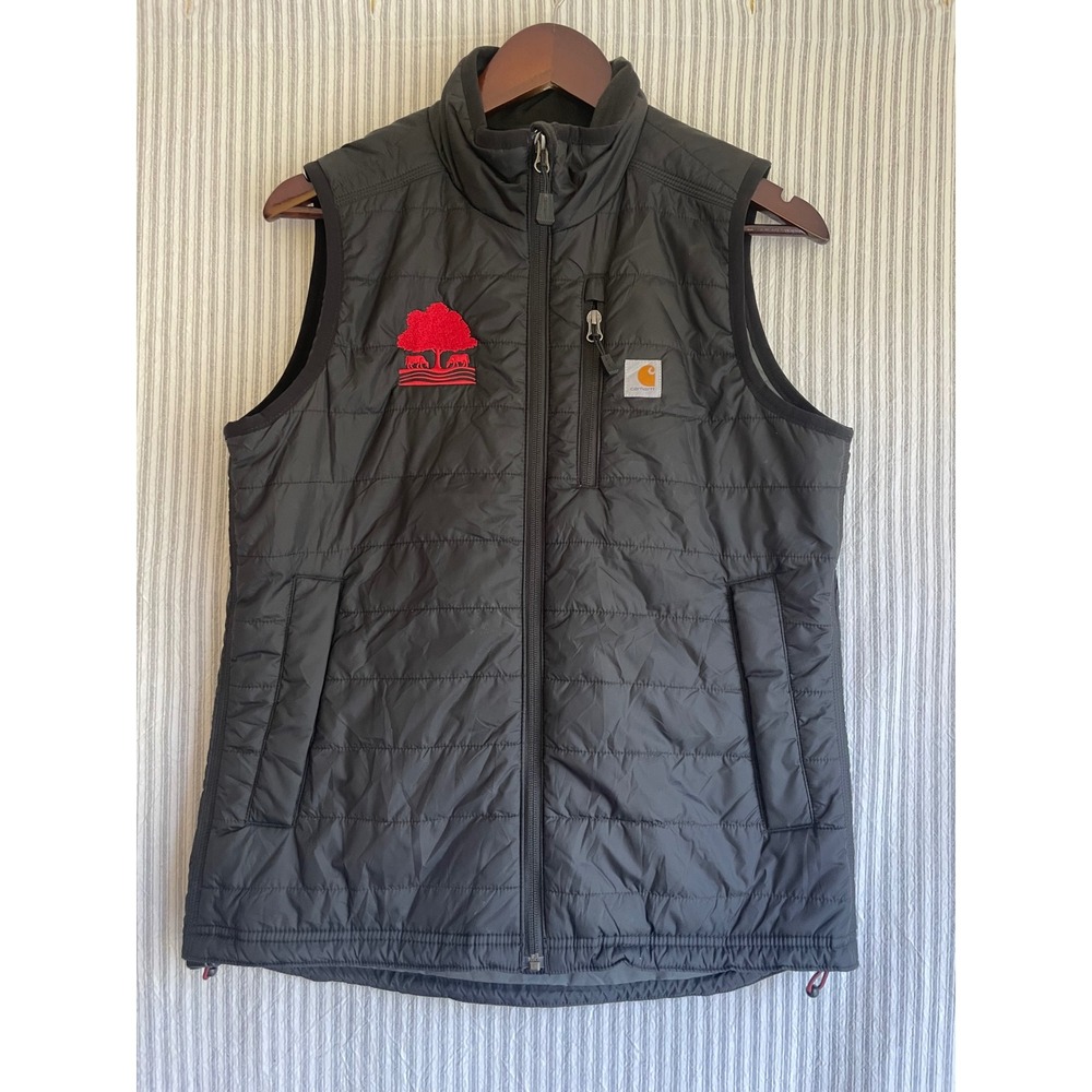 Carhartt Rain Defender Relaxed Fit Vest Black Quilted Womens Small‎ OV2286-W